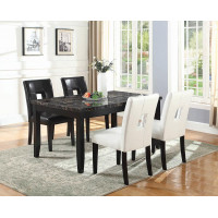 Coaster Furniture 103612BLK Anisa Open Back Upholstered Dining Chairs Black (Set of 2)